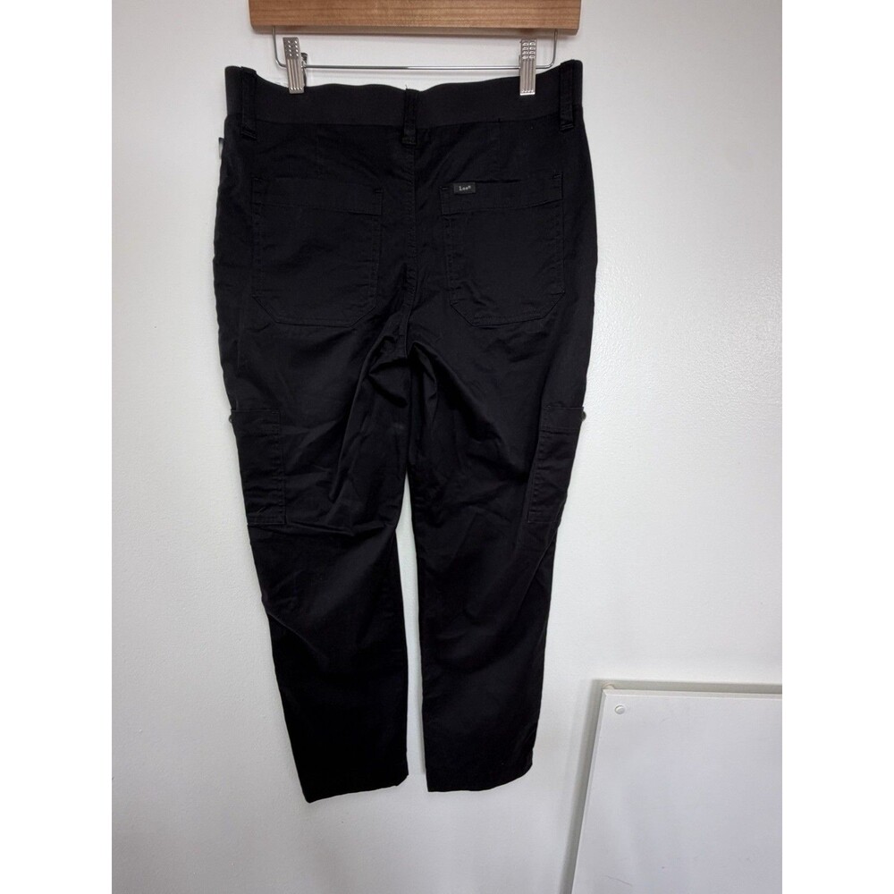 Lee Ultra Lux Comfort Utility Pants Womens 6 Short Black Cargo Straight NWT - Picture 4 of 13